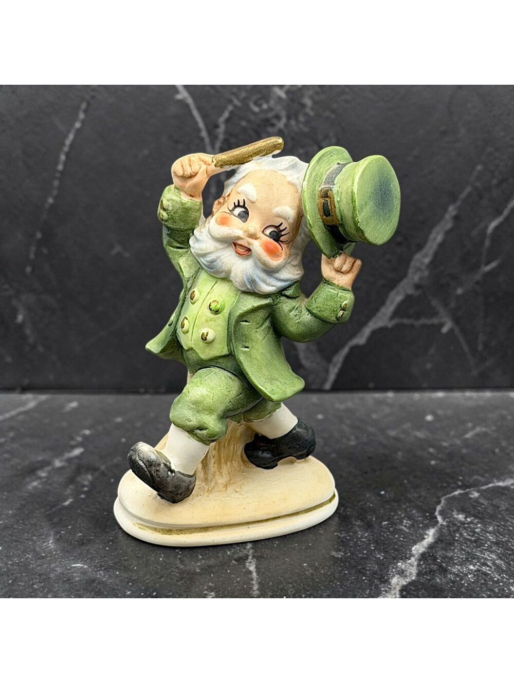 Vintage Lefton Japan Leprechaun Figurine 6203 St Patrick’s Day 4.5"